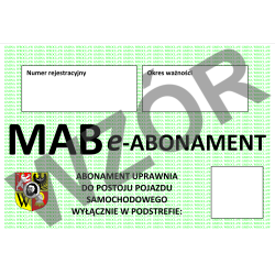 Abonament typu "MAB" na...