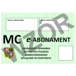 Abonament typu "MC" na...