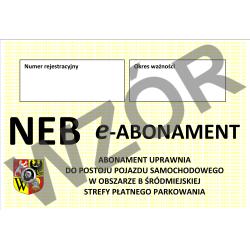 Abonament typu "NEB" za rok