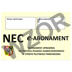 Abonament typu "NEC" za rok